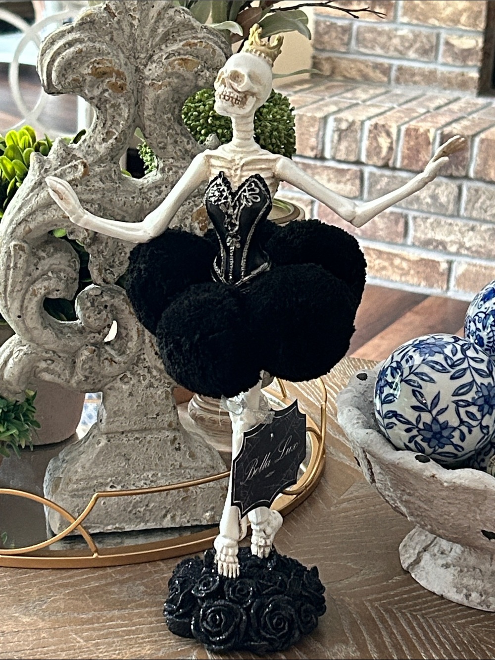 NEW! Vintage Inspired Gothic Halloween Skeleton Ballerina